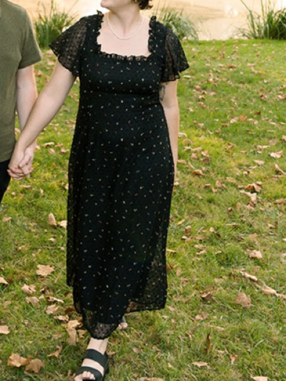 Lulu's XL Black & Floral Maxi Dress